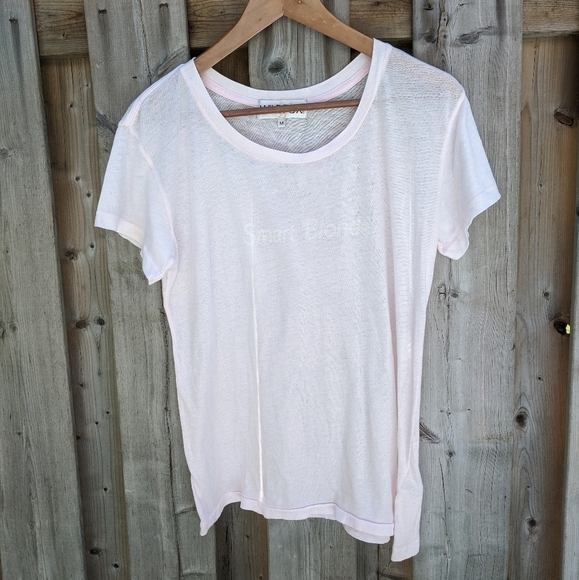 wildfox smart blonde sheer t-shirt Barbie medium - Picture 3 of 10